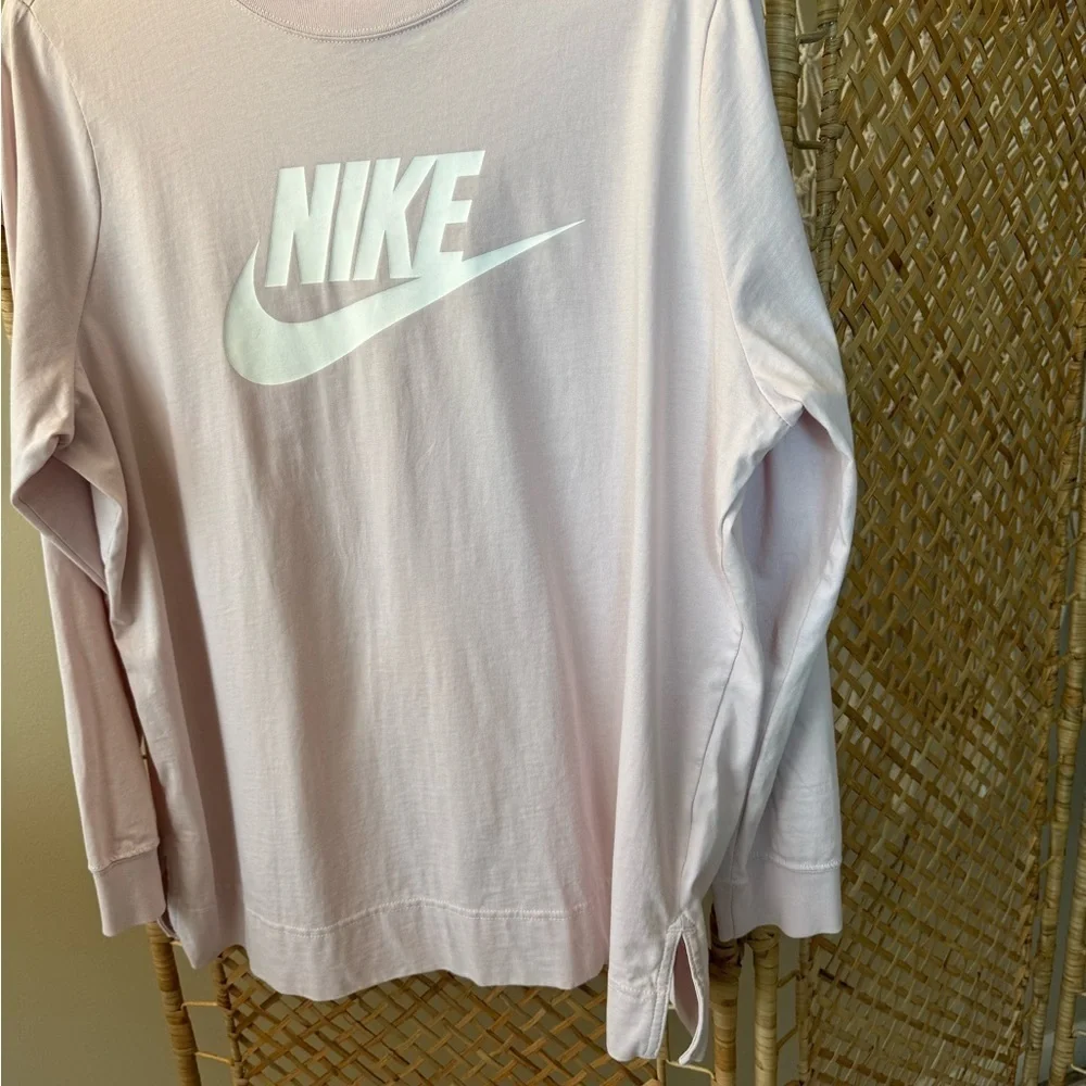 Nike pink long sleeve Tee Oversized Look